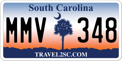 SC license plate MMV348