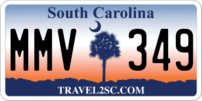 SC license plate MMV349