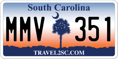 SC license plate MMV351