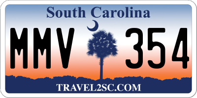 SC license plate MMV354