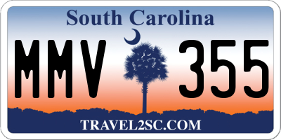 SC license plate MMV355