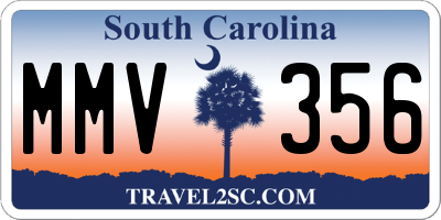 SC license plate MMV356