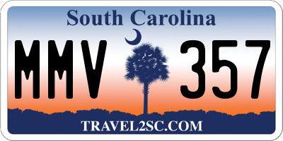 SC license plate MMV357