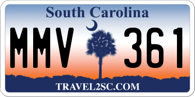 SC license plate MMV361