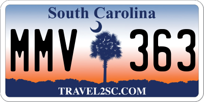 SC license plate MMV363