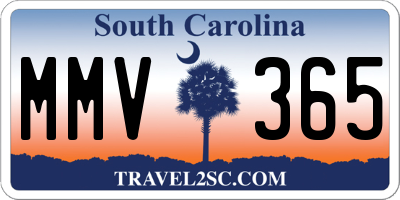 SC license plate MMV365