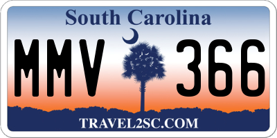 SC license plate MMV366