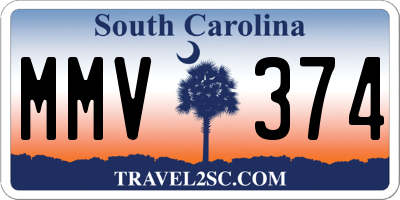 SC license plate MMV374