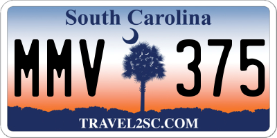 SC license plate MMV375