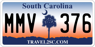 SC license plate MMV376