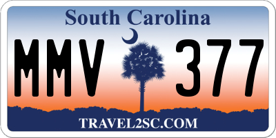SC license plate MMV377