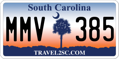 SC license plate MMV385