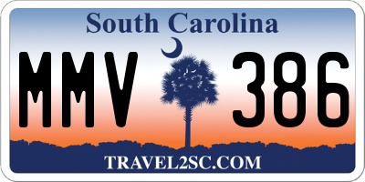 SC license plate MMV386