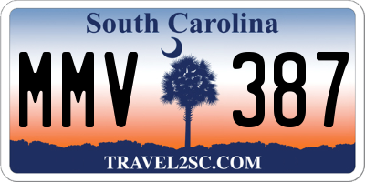 SC license plate MMV387