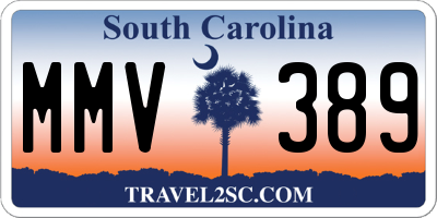 SC license plate MMV389