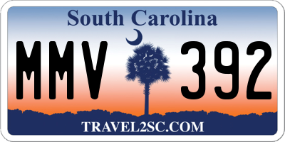 SC license plate MMV392