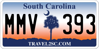 SC license plate MMV393