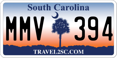 SC license plate MMV394