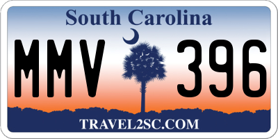 SC license plate MMV396