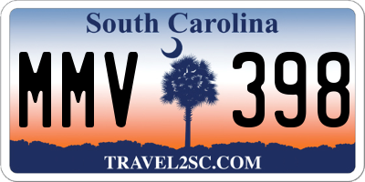 SC license plate MMV398