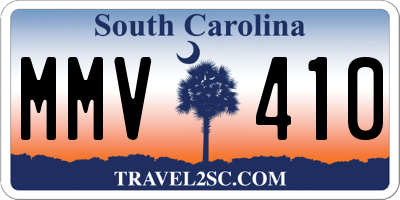 SC license plate MMV410