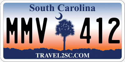 SC license plate MMV412