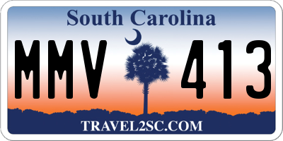 SC license plate MMV413