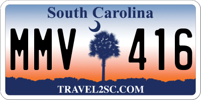 SC license plate MMV416