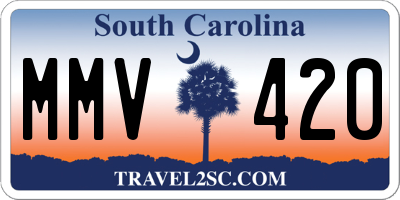 SC license plate MMV420