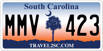 SC license plate MMV423