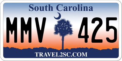 SC license plate MMV425