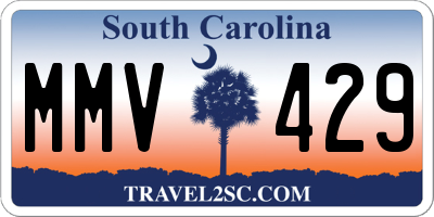 SC license plate MMV429