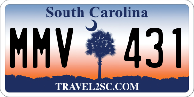 SC license plate MMV431