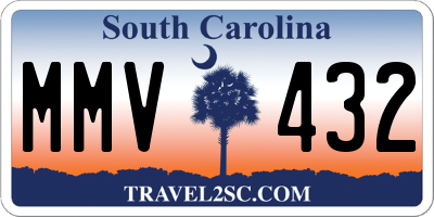 SC license plate MMV432