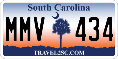 SC license plate MMV434