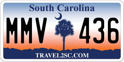 SC license plate MMV436
