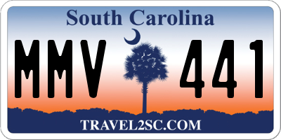 SC license plate MMV441