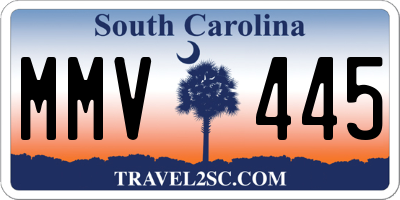 SC license plate MMV445