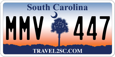 SC license plate MMV447