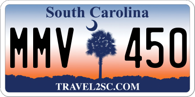 SC license plate MMV450