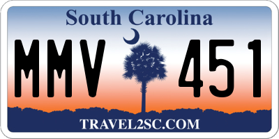 SC license plate MMV451