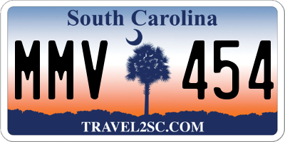 SC license plate MMV454