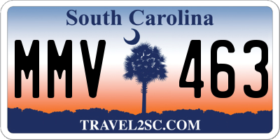 SC license plate MMV463