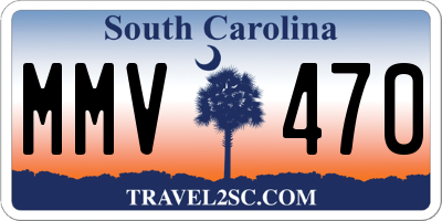 SC license plate MMV470
