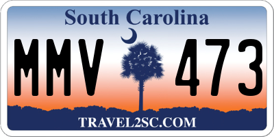 SC license plate MMV473