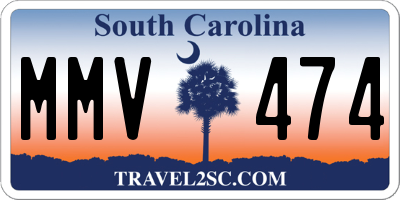 SC license plate MMV474