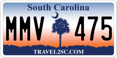 SC license plate MMV475
