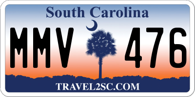 SC license plate MMV476