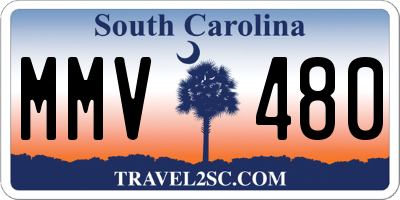 SC license plate MMV480