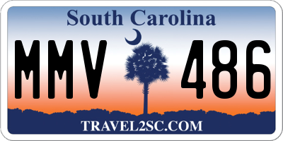 SC license plate MMV486